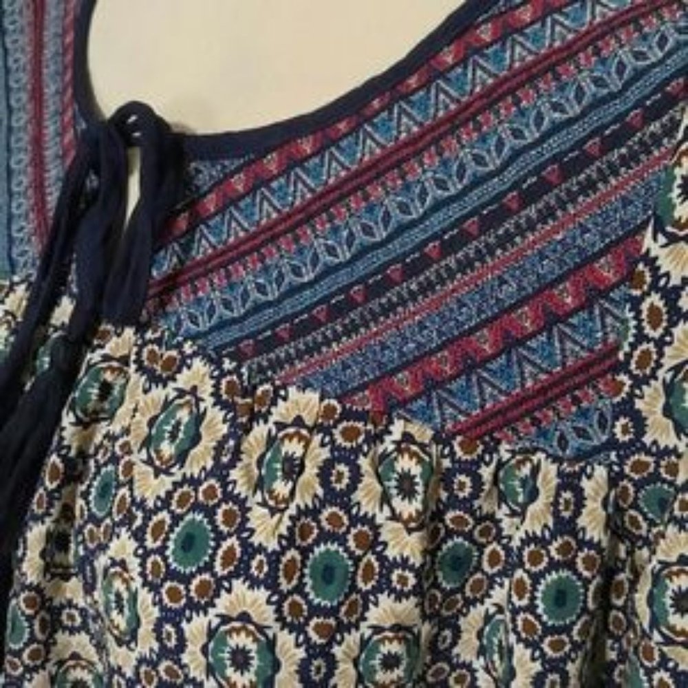 Flying Tomato boho festival mini shift dress size medium - Picture 2 of 5